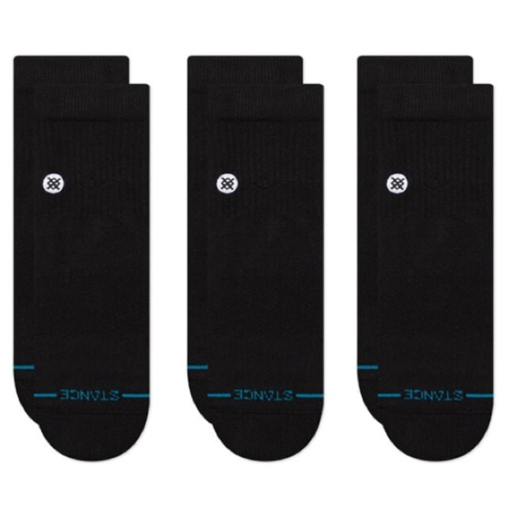 STANCE Unisex Casual Quarter Height Mid Cushion Socks - ICON QUARTER (3 Pack)